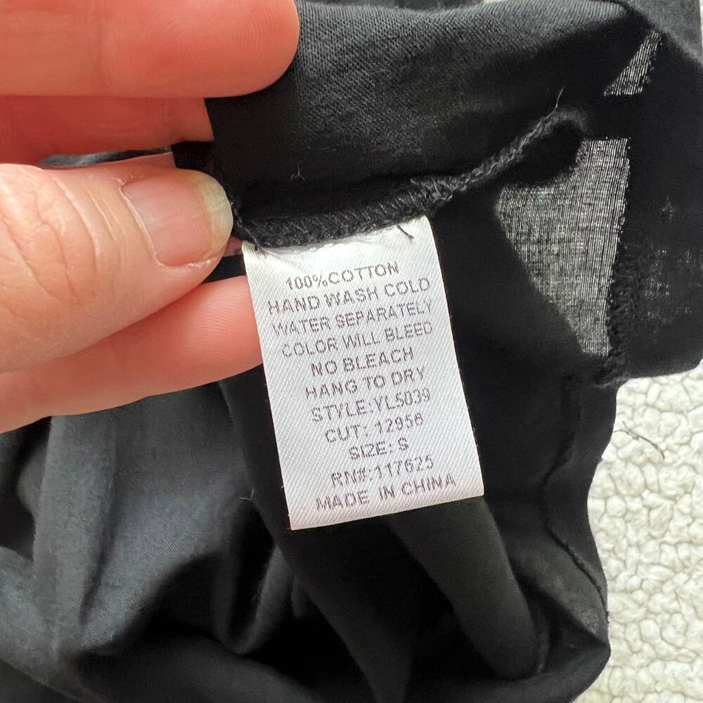 Ya Los Angeles 100% Cotton Black Romper Small - Picture 12 of 12